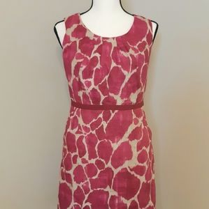 LOFT Pink Print Dress Size 4